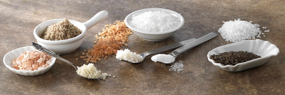 Gourmet sea salt collection — natural coarse and fine sea salt with trace minerals intact