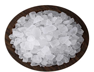 Pure white sea salt crystals — minimally processed natural sea salt for seasoning and finishing